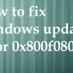 Update error 0x800f0805 fix