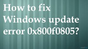Update error 0x800f0805 fix