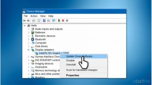Update graphics driver on windows