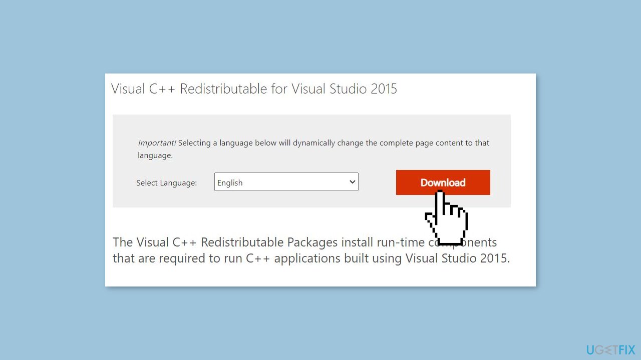Update Visual C Redistributable
