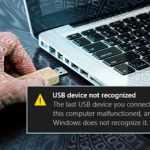 Usb device not recognized error on windows