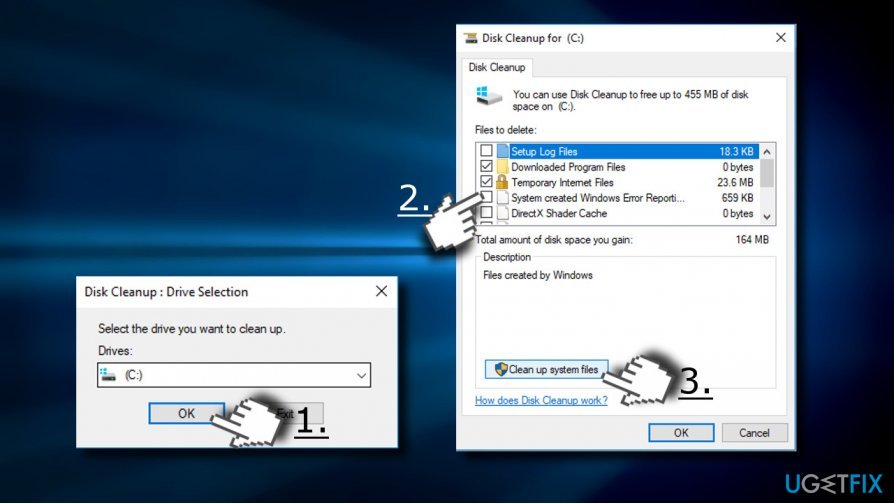 use disk cleanup tool