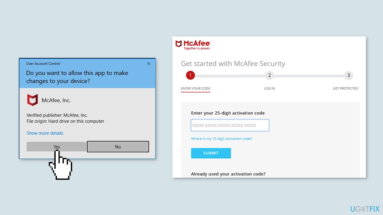 Use the McAfee Removal Tool Reinstall