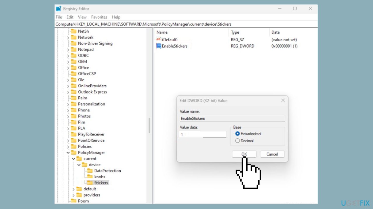 Use the Registry Editor