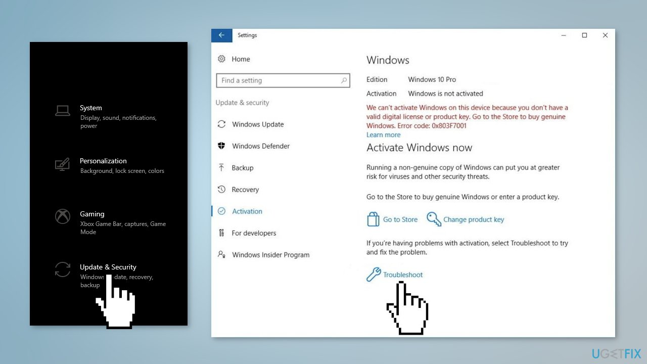 Use the Windows Activation Troubleshooter
