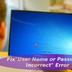 User password incorrect