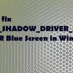 Video shadow driver fatal error fix