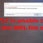Vlc unable to open file fix