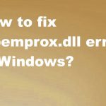 Wbemprox dll error on windows fix