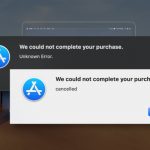We could not complete your purchase error