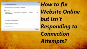 Website online not responding fix