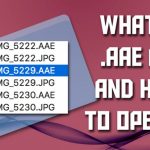 What is aae file and how to open it