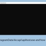 What is c pragramdata accapi apihost exe and how to remove it copy