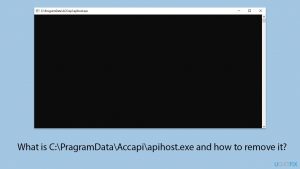 What is c pragramdata accapi apihost exe and how to remove it copy