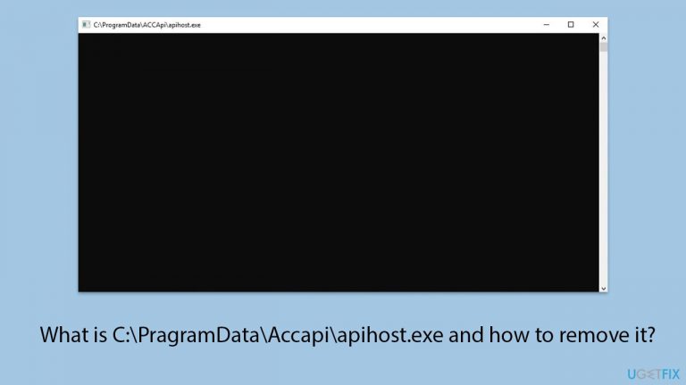 What is C:\PragramData\Accapi\apihost.exe and how to remove it?