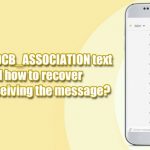 What is dcb association text and how to recover after receiving the message