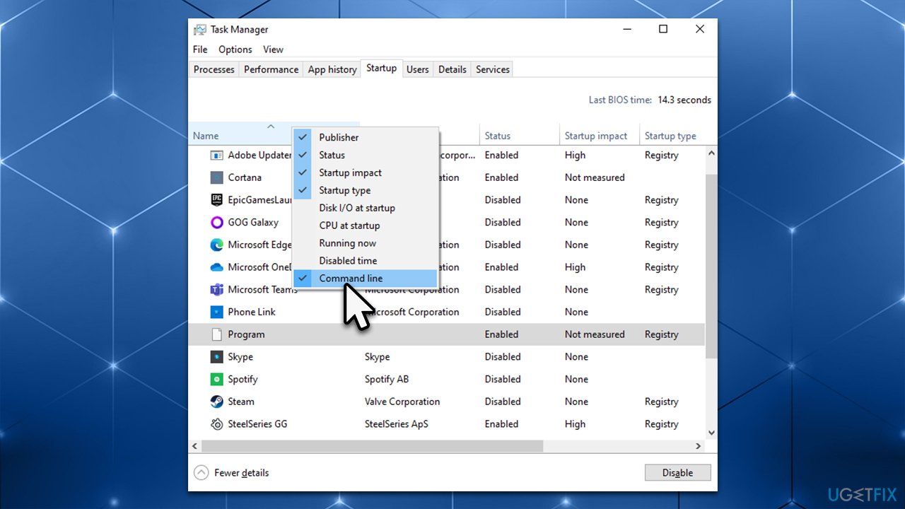 See what "Program" entry in Task Manager is