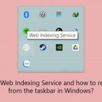 What is web indexing service and how to remove it from the taskbar in windows copy