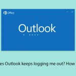 Why does outlook keeps logging me out how to fix it copy