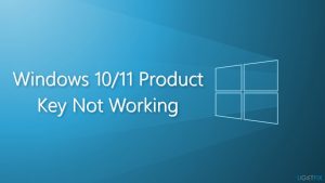 Windows 10 11 product key not working