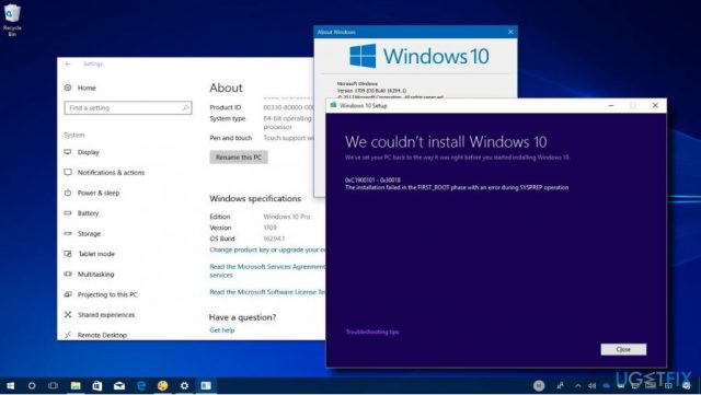 Windows 10 fall creators update install fails
