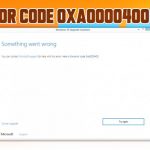 Windows anniversary update error code 0xa0000400 fix