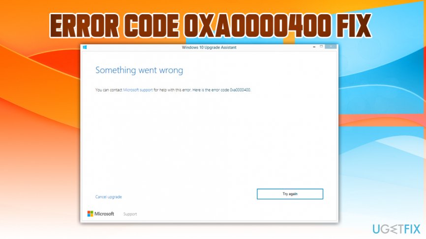 Error Code 0xa0000400