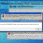 Windows cannot find msc