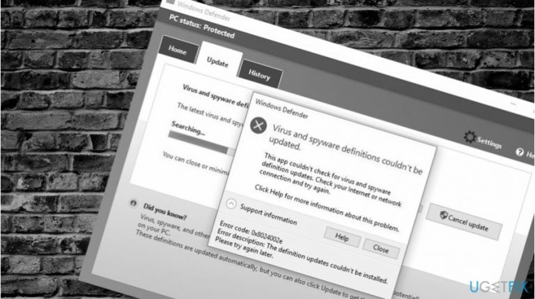 How to fix “Virus and Spyware definitions couldn’t be updated” error on Windows Defender?
