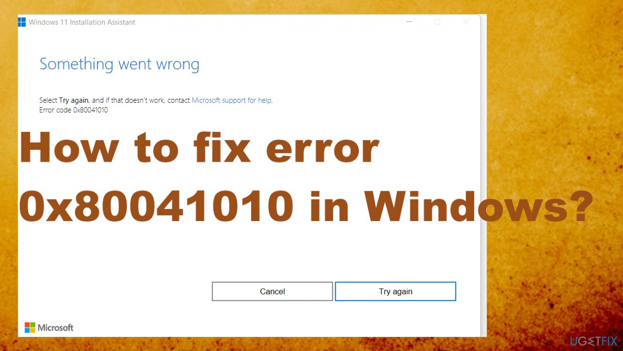 Windows error 0x80041010
