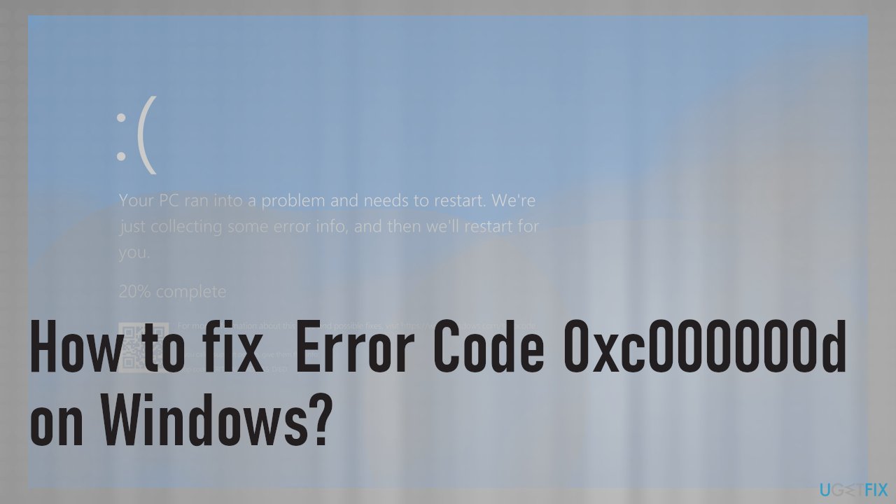 Error Code 0xc000000d