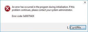Windows error