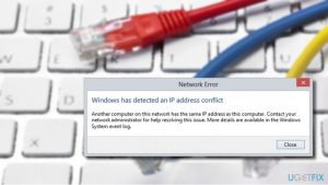 Windows has detected an ip address conflict
