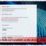 Windows hello isnt available on this device