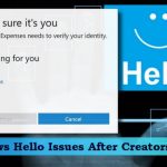 Windows hello problems