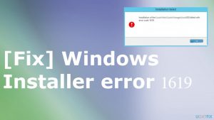 Windows installer error 1619 fix