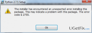 Windows installer error code