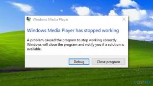 Windows media player has stopped working error