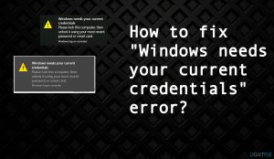 Windows needs your current credentials error fix