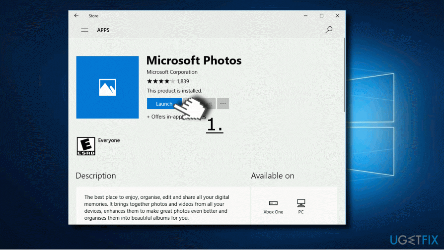 Download Photos app from Windows Store