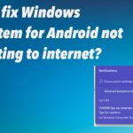Windows subsystem for android not connecting to internet fix