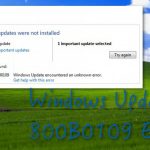 Windows update 800b0109 error image