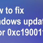 Windows update erro 0xc190011f fix