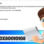Windows update error 0x80010108