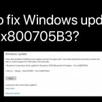 Windows update error 0x800705b3 fix