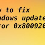 Windows update error 0x80092004 fix
