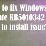 Windows update kb5010342 instal error fix