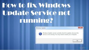 Windows update service not running fix