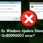 Windows update standalone installer 0x80096002 error