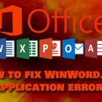 Winword exe application error fix